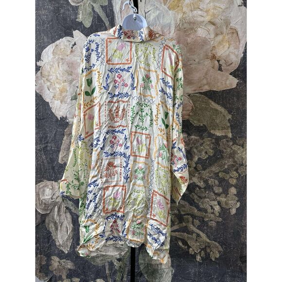 New Anthropologie Corey Lynn Calter Shirt Dress Oversized Printed Mini XL - Picture 9 of 9